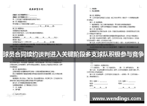 球员合同续约谈判进入关键阶段多支球队积极参与竞争