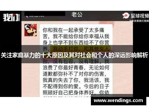 关注家庭暴力的十大原因及其对社会和个人的深远影响解析